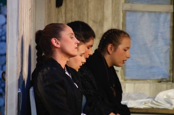 Die Frauen beim Beten.
